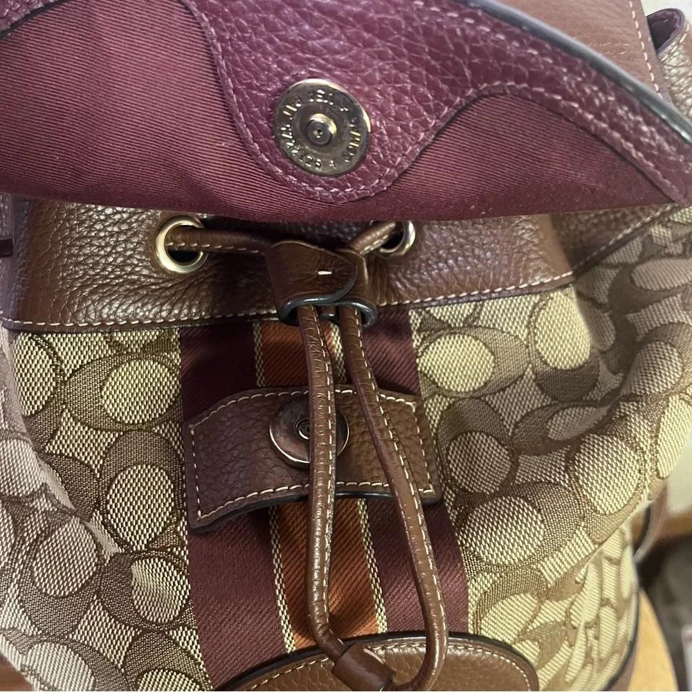 Coach A2321-CE601 Dempsey Drawstring‎ Signature with Stripe Backpack